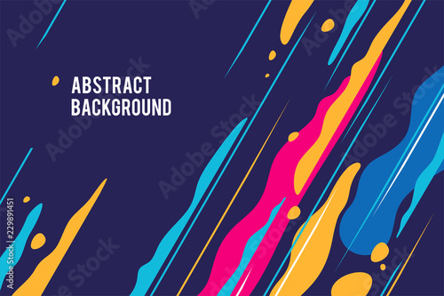 Trendy abstract design, colored dynamic background. Applicable for placards, brochures, posters, covers and banners. Vector illustration.