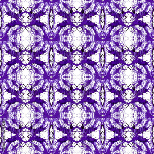 Wallpaper Mural Seamless violet ornament of branches. Ornament 7 - specular rounded pattern. Torontodigital.ca