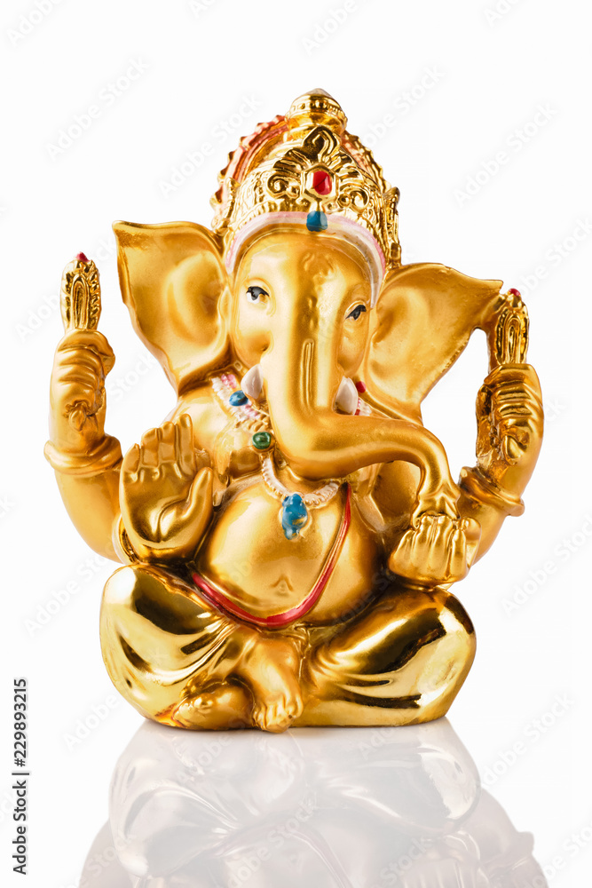 Obraz premium Ganesha statue on white