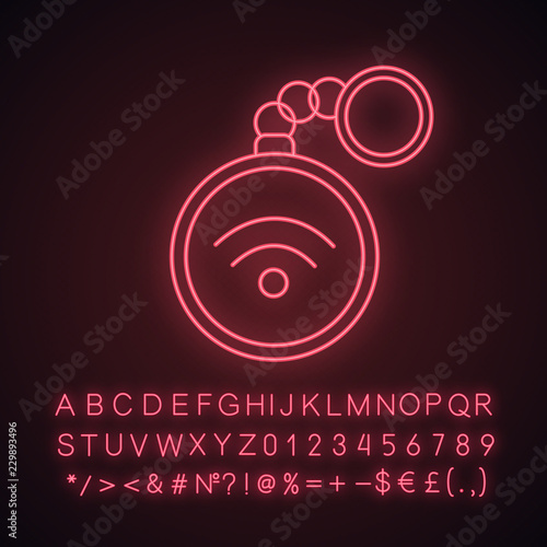 NFC trinket neon light icon