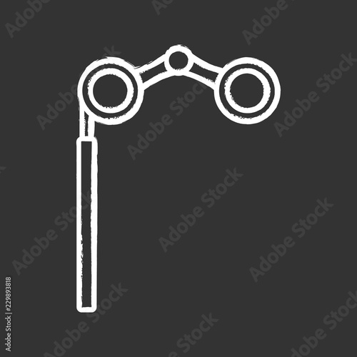 Opera glasses chalk icon