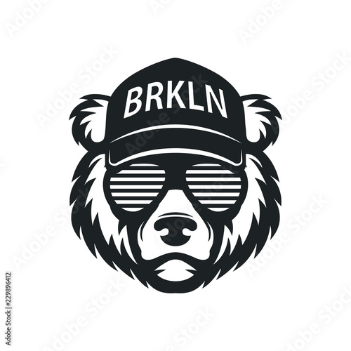 Cool bear in sunglasses
