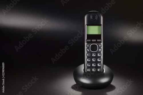 Photography Cordless phone with space for text