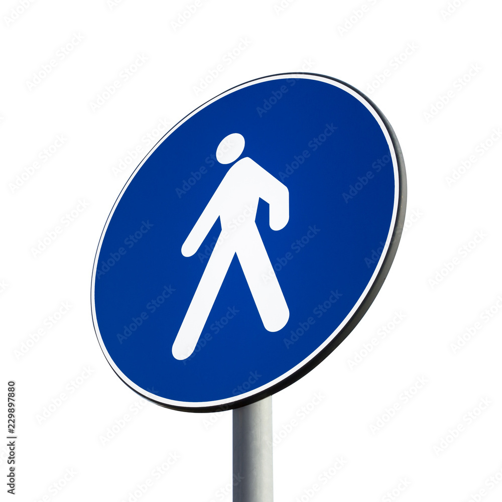 Signal of obligatory pedestrian path Signal of obligatory pedestrian path