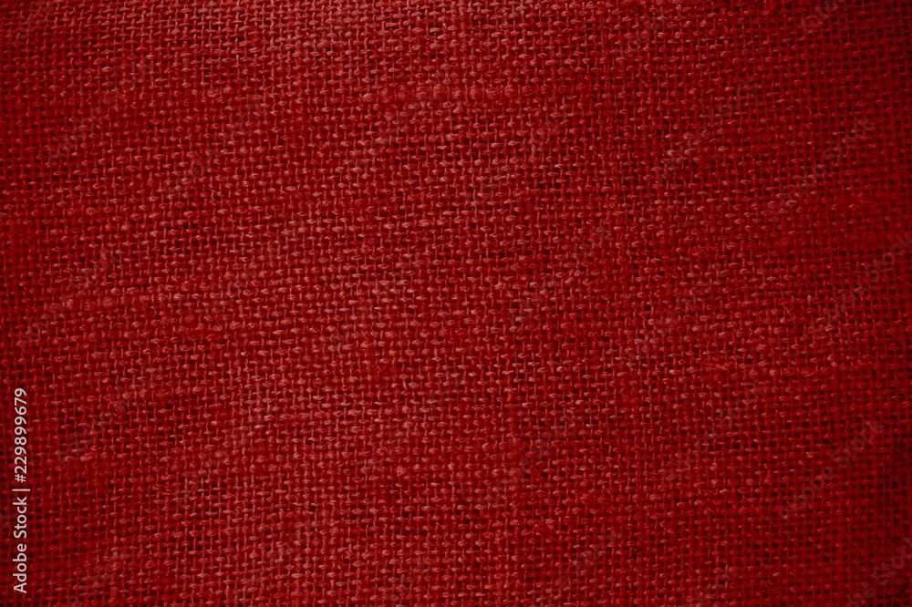 Roter grober Stoff als rustikale Textur Stock Photo