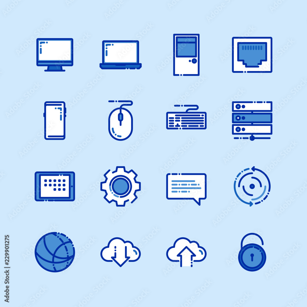 Network devices icons Network devices icons