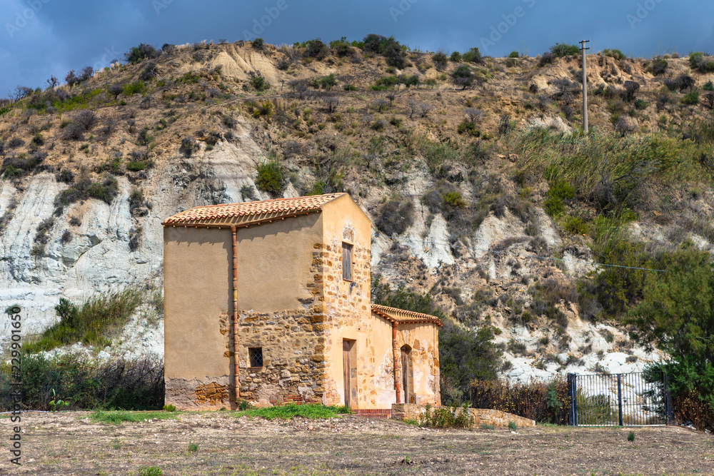 Old traditional sicilian house near Agrigento, Sicily, Italy.