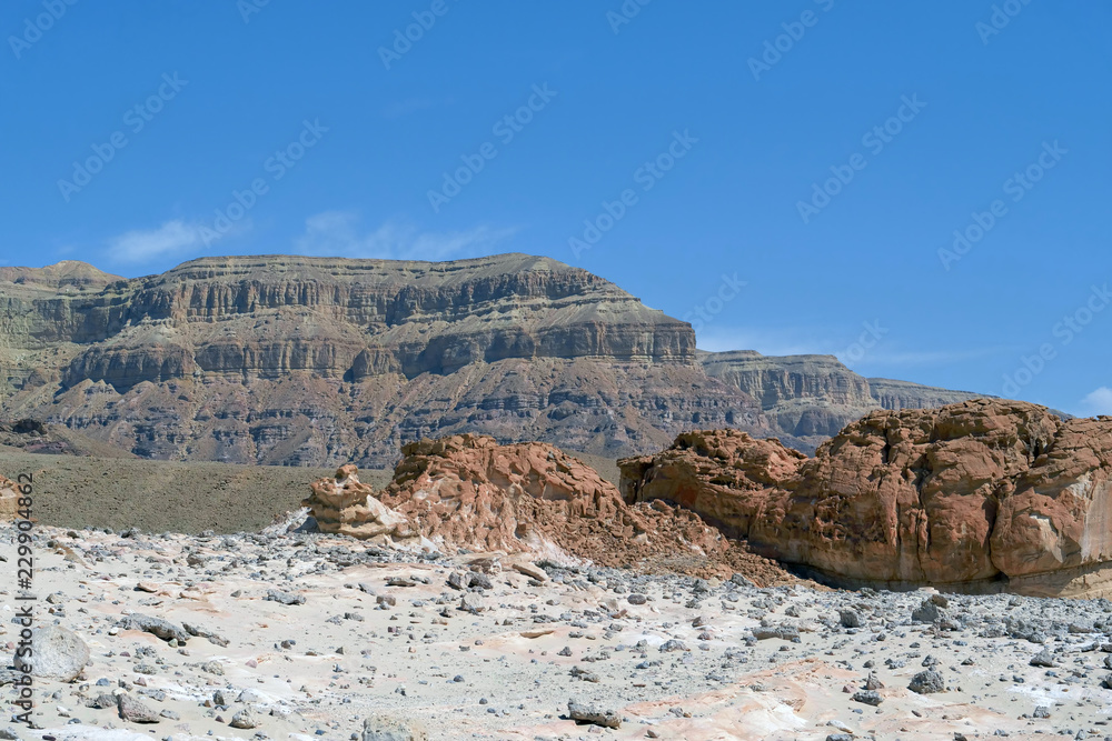 Mountains in Timna National Park, located at south of Israel in Negev Desert.
