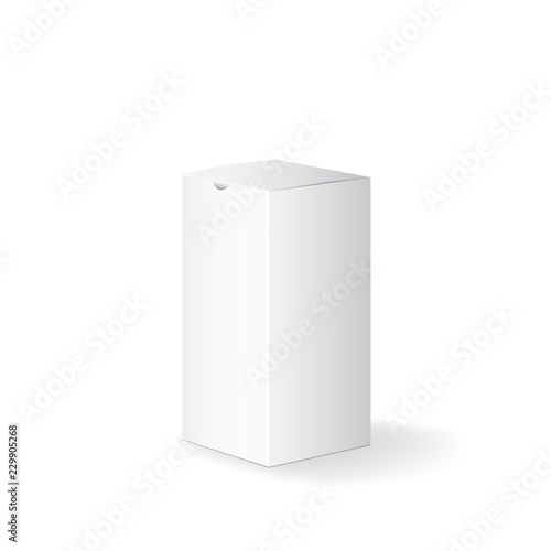 White package box. Packaging mock up template. Good for a food, electronics, software, cosmetics design and other products.   illustrated © Oksana Pravdina
