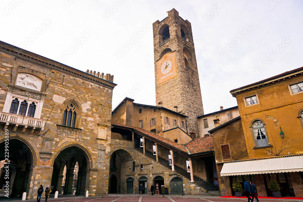 Old Architecture at Bergamo in Italy