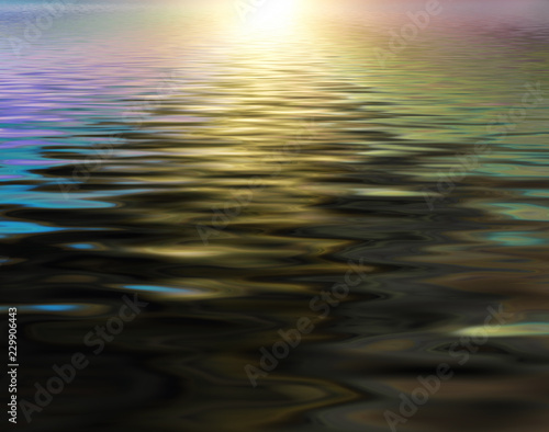 Soft and blurred colorful surface rippled of water background © kitty45