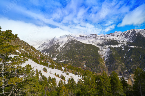 Arinsal mountains in Andorra Pyrenees