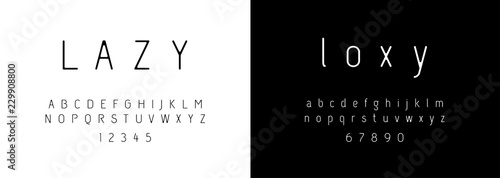 fashion modern alphabet. Typography font uppercase, lowercase and numbers. vector illustrator