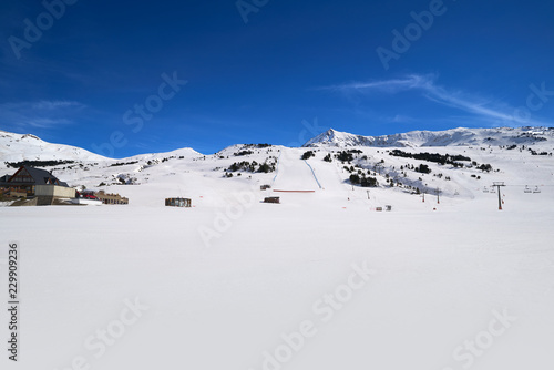 Baqueira Beret in Lerida Catalonia ski spot resort in Aran Valley photo
