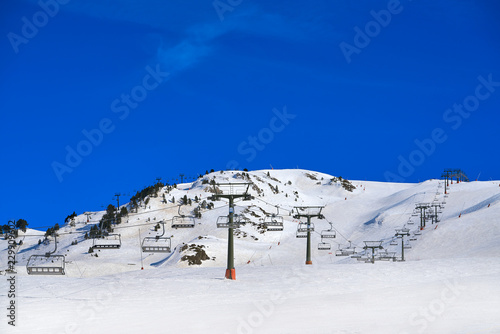 Baqueira Beret in Lerida Catalonia ski spot resort in Aran Valley photo