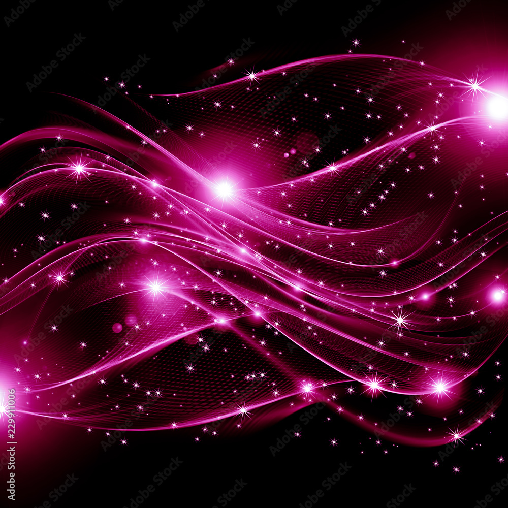 Obraz premium snowflakes and stars descending on background