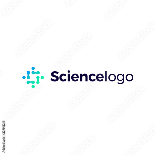Science Vector Logo Abstract Dots