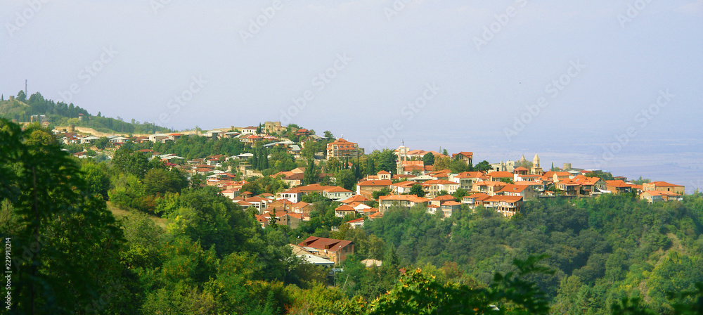 Fototapeta premium Signagi or Sighnaghi - town in Georgia's easternmost region of Kakheti and the administrative center of the Signagi Municipality. 