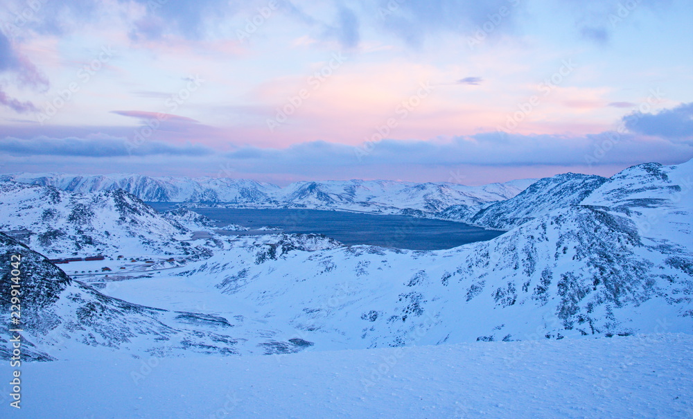 Obraz premium Winter landscape in Norway
