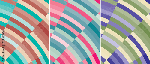 Abstract retro backgrounds with color stripes. Vector