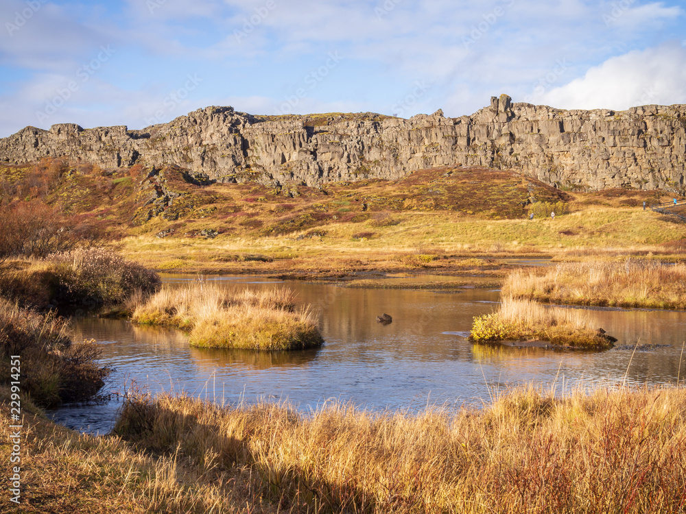 Lakes in the Thingvellir national park, Iceland Lakes in the Thingvellir national park, Iceland