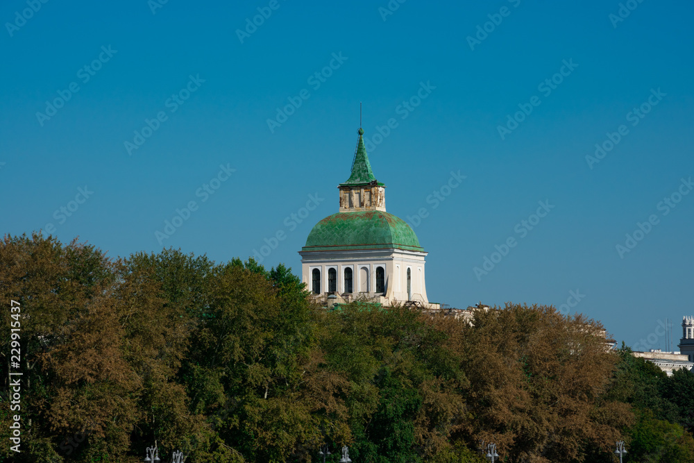 Moscow Orphanage or Foundling Home dome, in bad condition. Moscow, Russia Moscow Orphanage or Foundling Home dome, in bad condition. Moscow, Russia