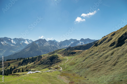 Wallpaper Mural Oberstdorf - View to the Alps Panorama, Schlappold-Lake Cable Car Station and Schlappold-Alpe, Bavaria,  Germany, Oberstdorf 25.09.2018 Torontodigital.ca