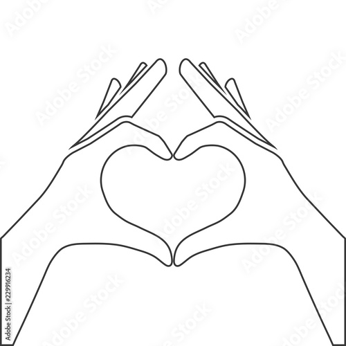 Hands making or formatting a heart
