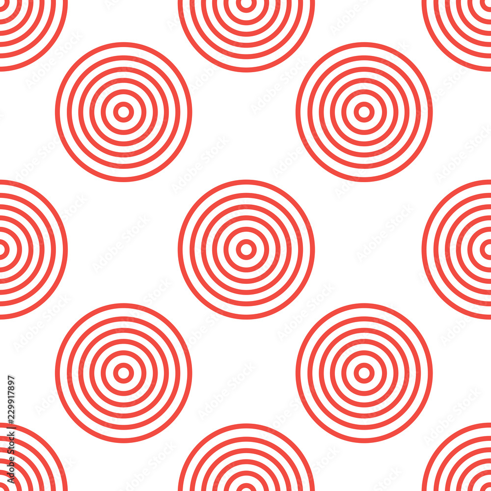 Abstract seamless pattern with monochrome thin concentric circles on white background. Abstract round seamless pattern with concentric rings of thin lines. Vector illustration. Abstract seamless pattern with monochrome thin concentric circles on white background. Abstract round seamless pattern with concentric rings of thin lines. Vector illustration.