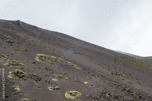 Landscape of the Vilcanota mountain chain, near by the famous rainbow mountain,  in a cloudy day of october. Perù. photo