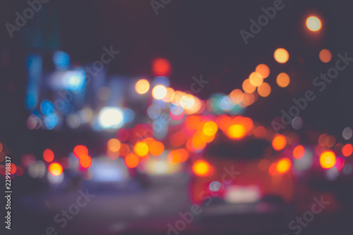 Backgrounds textures light from cars on the street, Bokeh traffic light background.