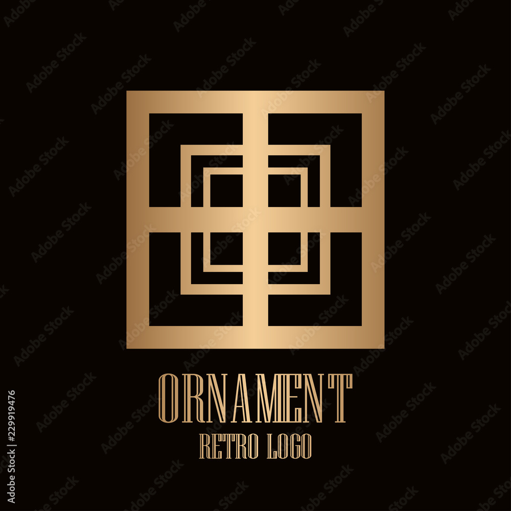 Obraz premium Art Deco vintage logo