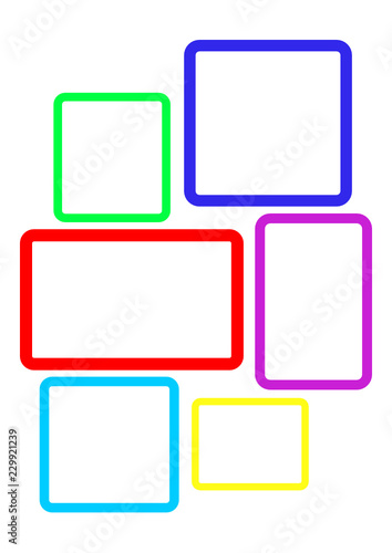 formes géométriques de couleurs variés,cadres déco