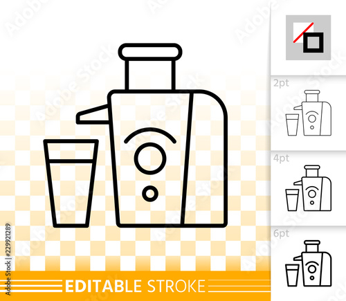 Juicer simple black line vector icon