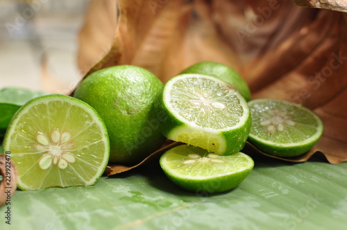 Fresh lime. Fruits and vegetables