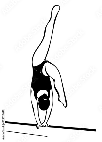 Gymnast back walkover