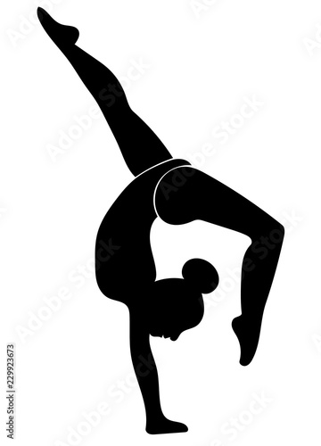 Silhouette back walkover