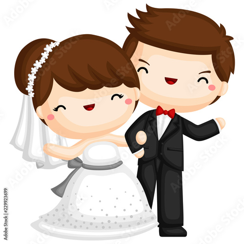 a happy couple after the wedding ceremony
