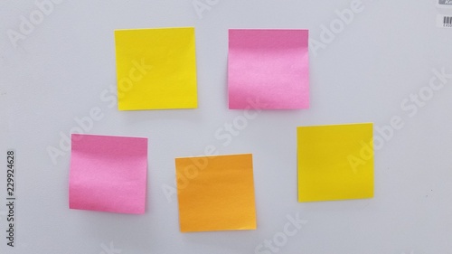 self sticky note on wall reminder