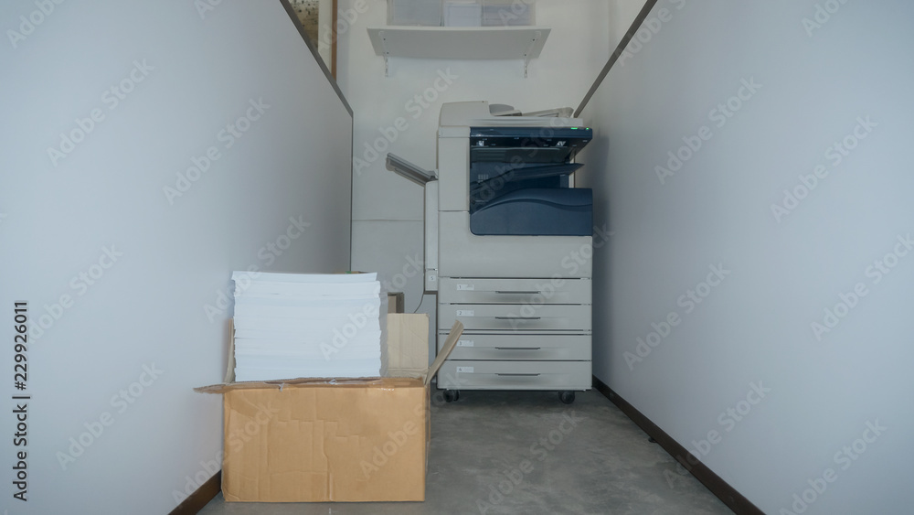Printer in the office. Printer in the office.