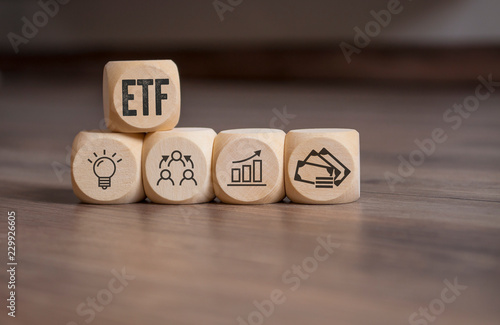 Obraz na płótnie Würfel mit ETF