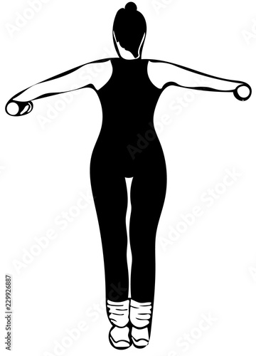 Workout girl back 1