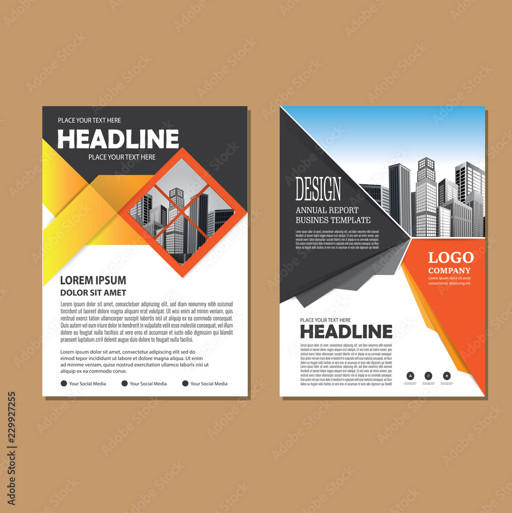 Brochure template layout, cover design annual report, magazine, flyer or booklet in A4 with blue geometric shapes on polygonal background Brochure template layout, cover design annual report, magazine, flyer or booklet in A4 with blue geometric shapes on polygonal background