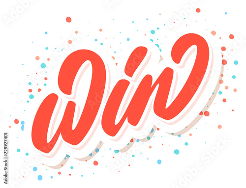 Win. Vector lettering.