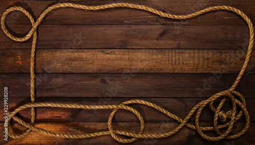 Fototapeta Naklejka Na Ścianę i Meble -  old rope wooden