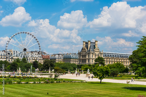 Ferris wheel in Jardin de Tuileries in Paris