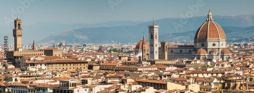 Panoramic view of the Duomo in the beautiful city of Florence in Tuscany, Italy