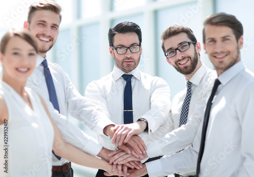 Wallpaper Mural business team showing their unity. Torontodigital.ca