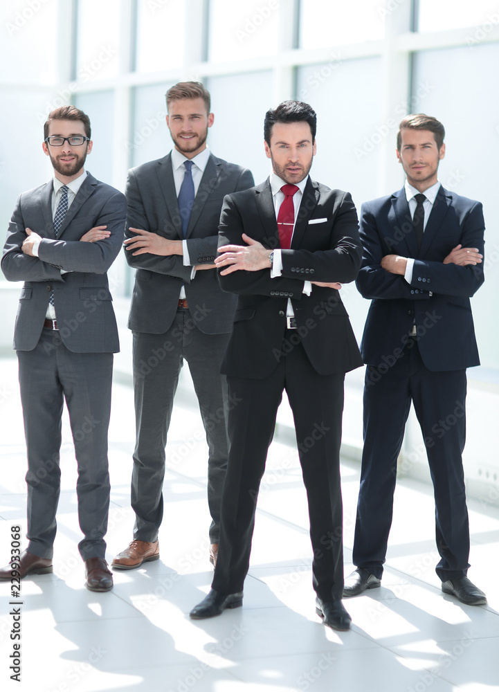 in full growth.a group of confident business people in full growth.a group of confident business people
