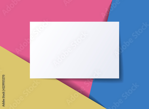 Frame with copy space for text design template, flyer, poster, card, banner, advertising layout, moderate colors and geometric shapes vector modern style paper cut 3d illustration.